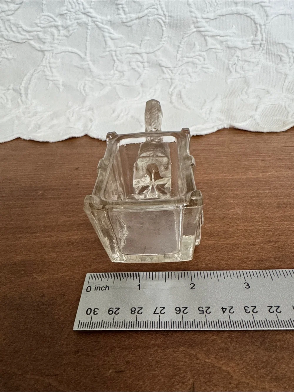 Vintage Clear Glass Horse and Cart Decorative Accent